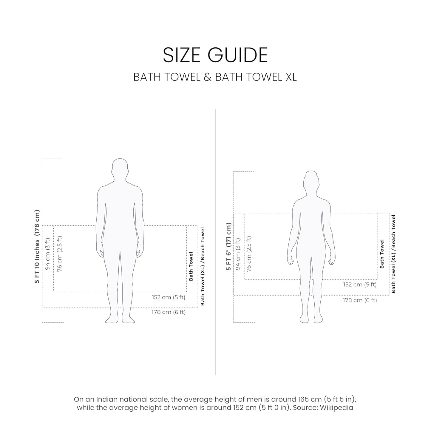 Basic Cotton Bath Towel I Pack of 3 Mixed Colours