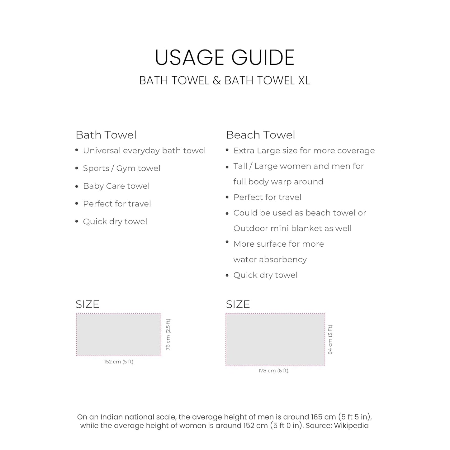 Basic Stripe XL Cotton Towel | Soft Flat Weave | Hand / Face / Hair Towel | Quick-Dry & Ultra-Absorbent