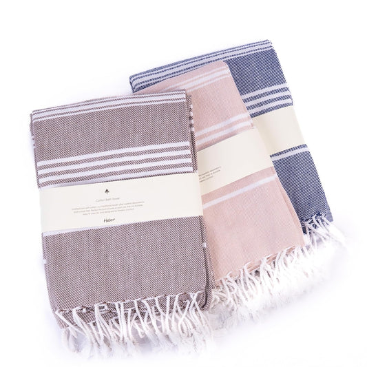 Basic Cotton Bath Towel I Pack of 3 Mixed Colours