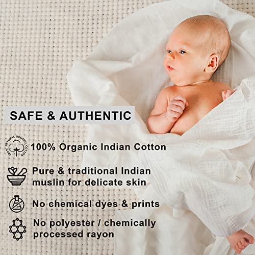 Haber Muslin Cotton Kids Bath Towel (Pack of 5) | Ultra-Soft & Quick-Dry