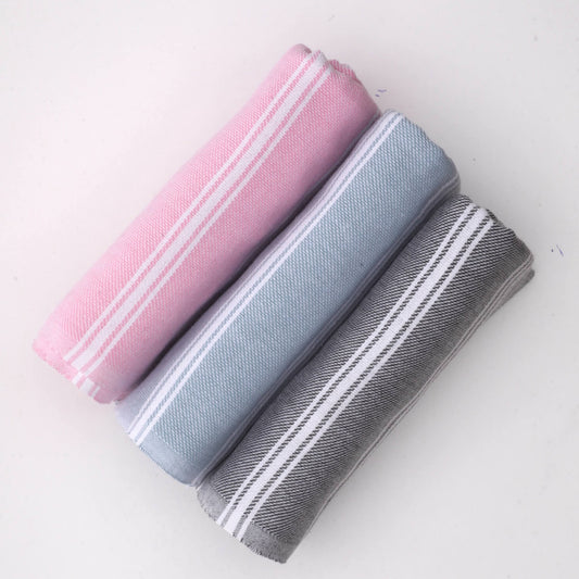 Cotton Bath Towel I Pack of 3 Mixed Colours