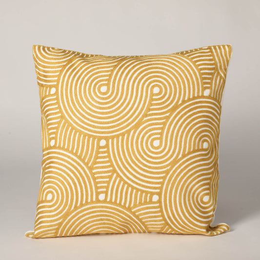 Classic Luxe Cushion Covers Embroidered in Golden Accent