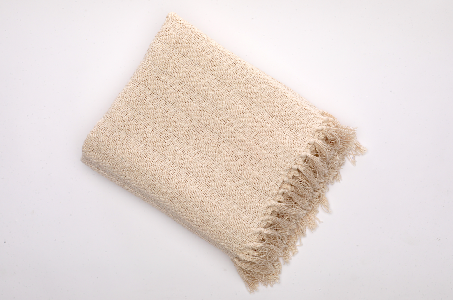 Minimalist Cotton Throw Blanket - Neutral