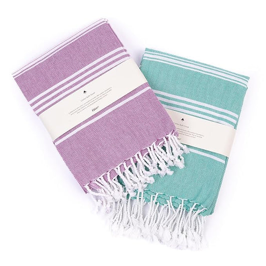 Basic Cotton Bath Towel Pack of 2 Mixed Colours