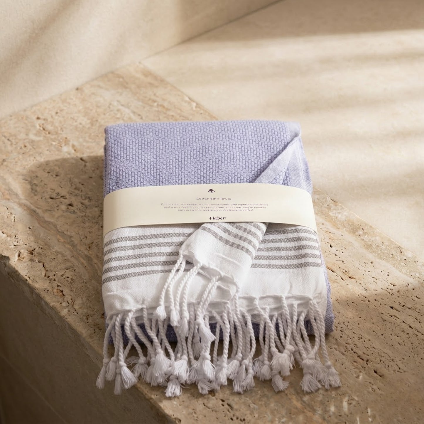 Luna Cotton Towel | Soft Flat Weave | Bath / Beach Towel | Quick-Dry & Ultra-Absorbent