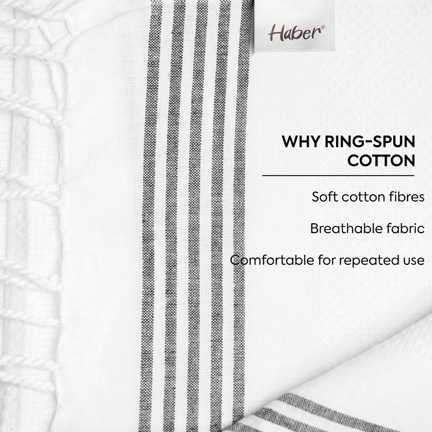 Luna Cotton Towel | Soft Flat Weave | Bath / Beach Towel | Quick-Dry & Ultra-Absorbent