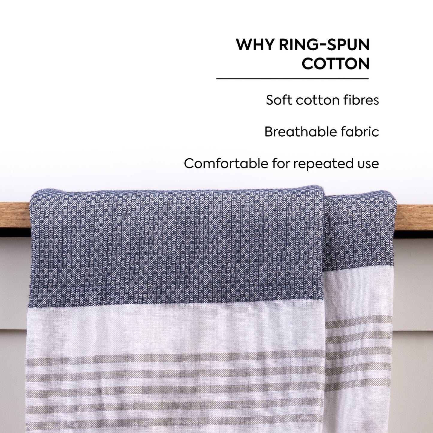 Luna Cotton Towel | Soft Flat Weave | Bath / Beach Towel | Quick-Dry & Ultra-Absorbent