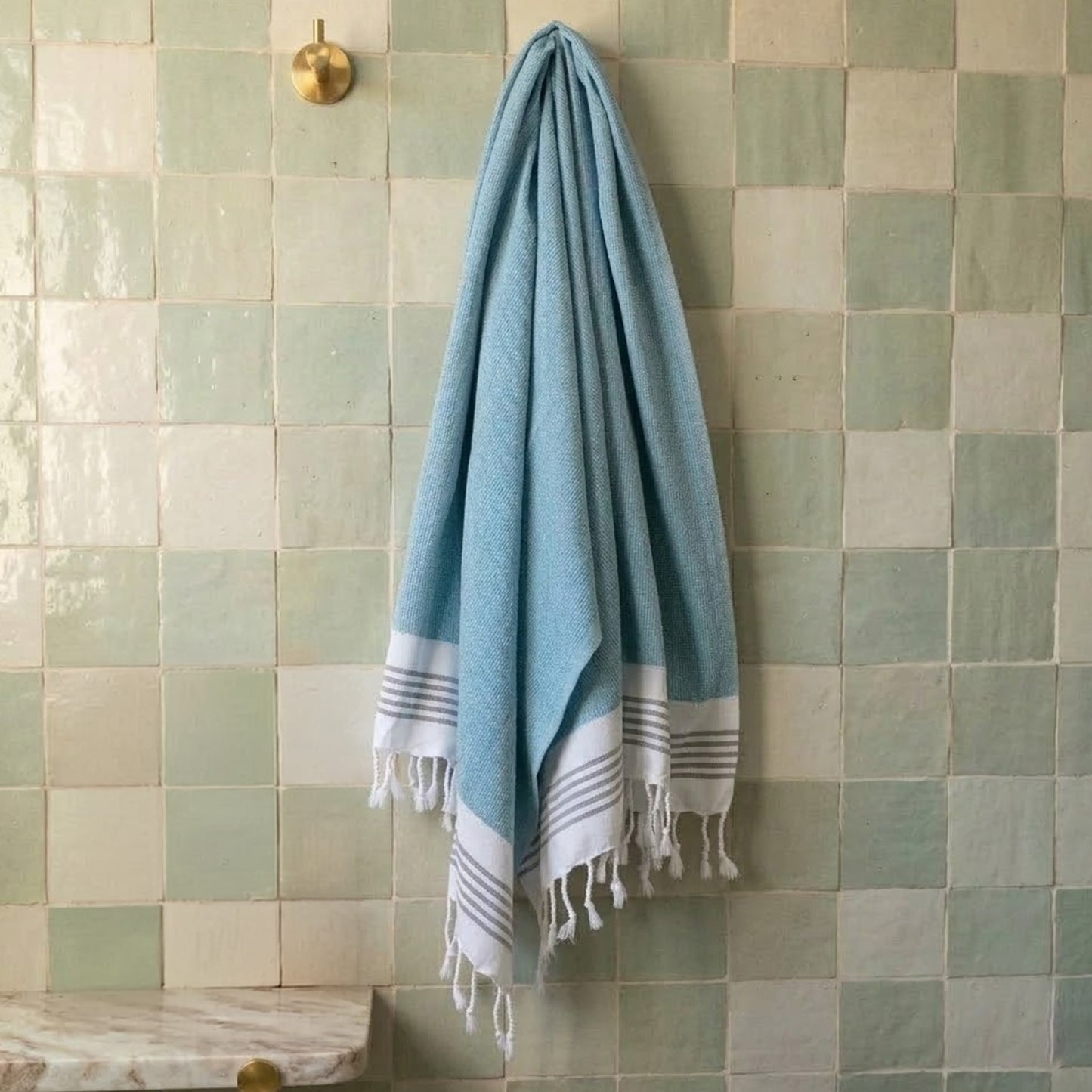 Luna Cotton Towel | Soft Flat Weave | Bath / Beach Towel | Quick-Dry & Ultra-Absorbent