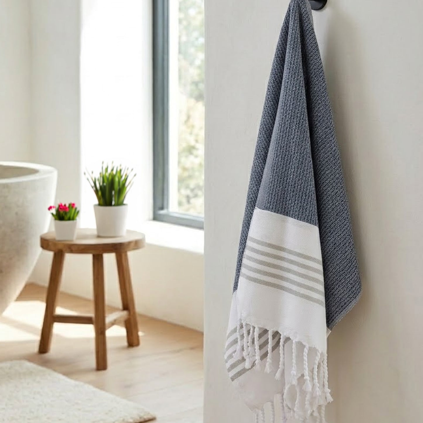 Luna Cotton Towel | Soft Flat Weave | Bath / Beach Towel | Quick-Dry & Ultra-Absorbent