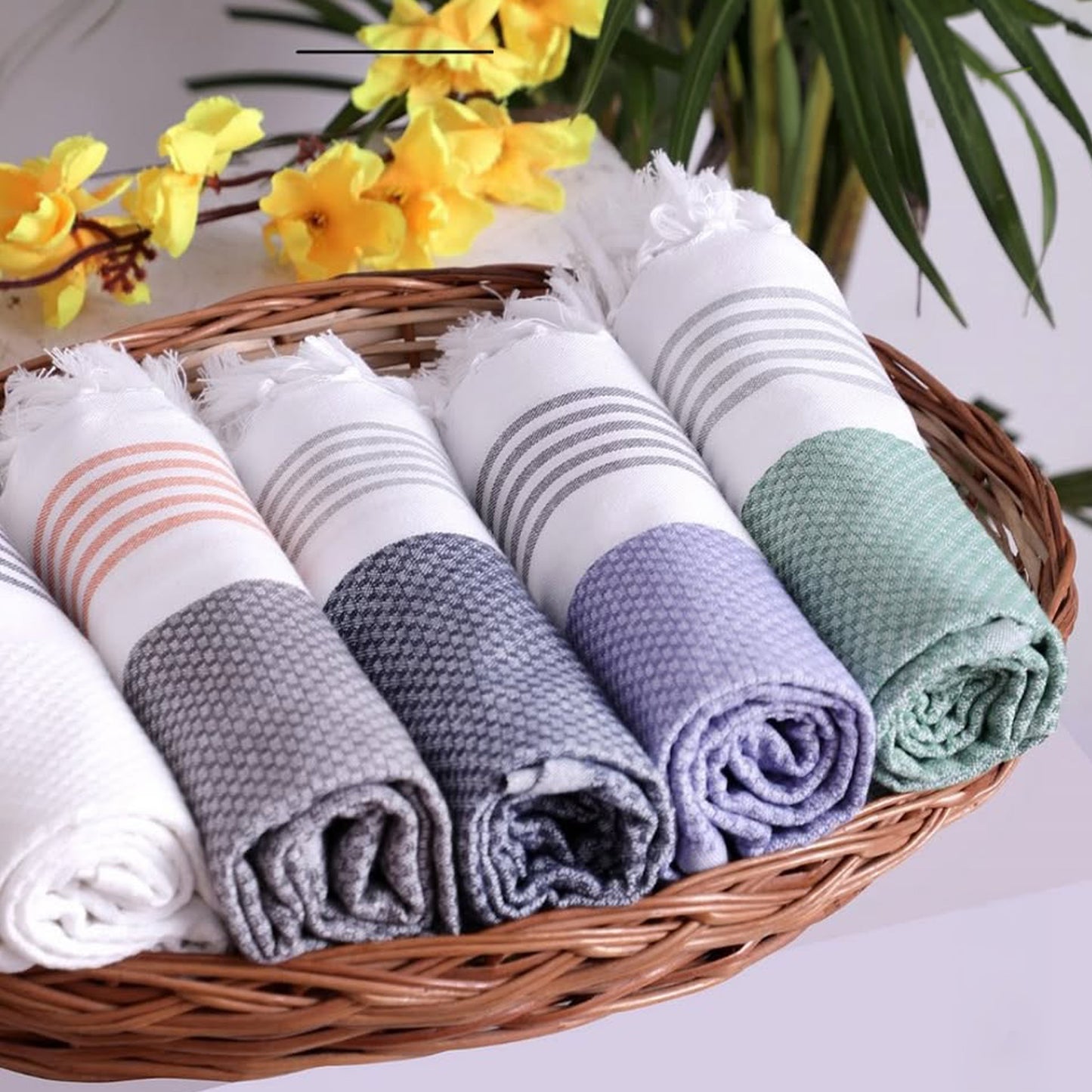 Luna Cotton Towel | Soft Flat Weave | Bath / Beach Towel | Quick-Dry & Ultra-Absorbent