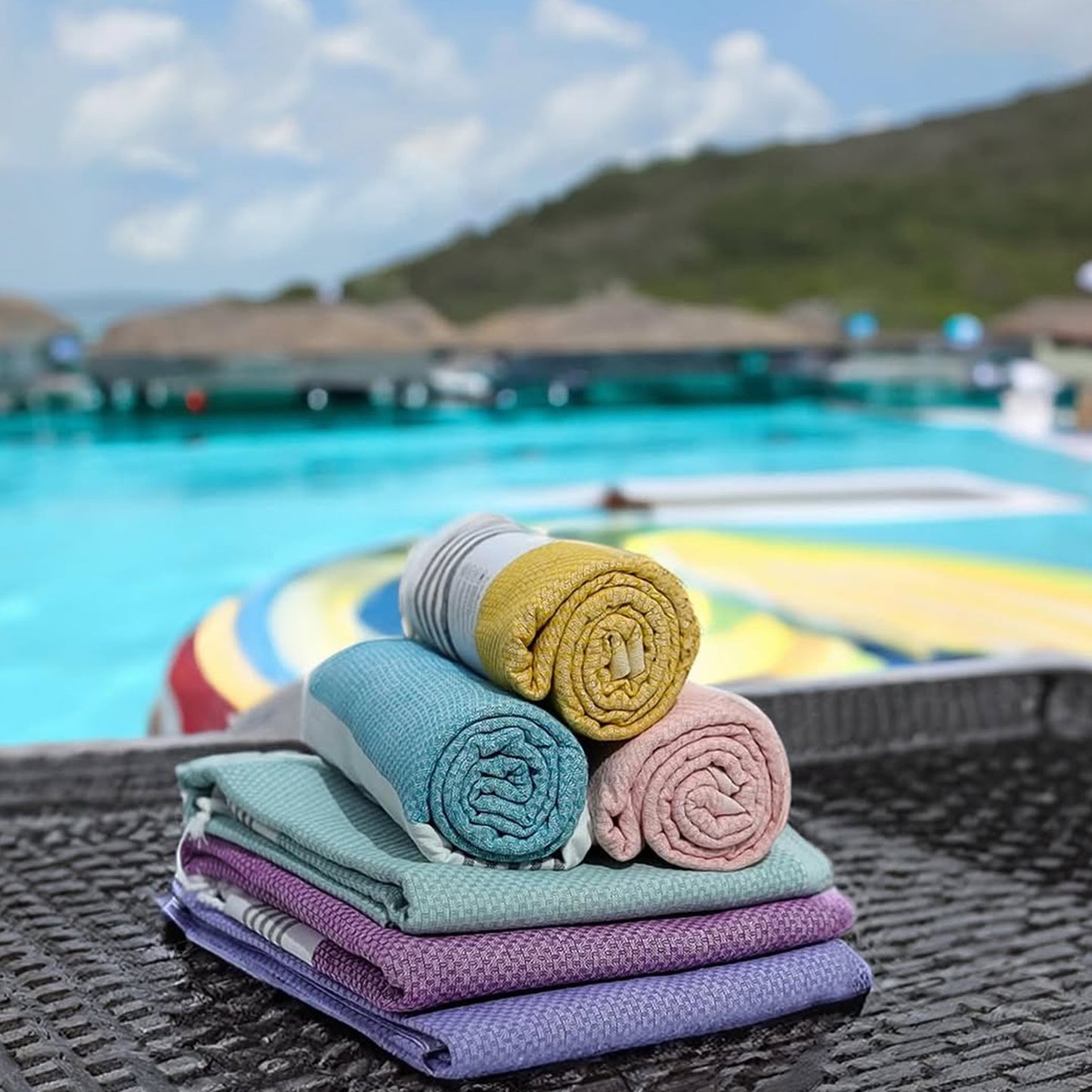 Luna Cotton Towel | Soft Flat Weave | Bath / Beach Towel | Quick-Dry & Ultra-Absorbent