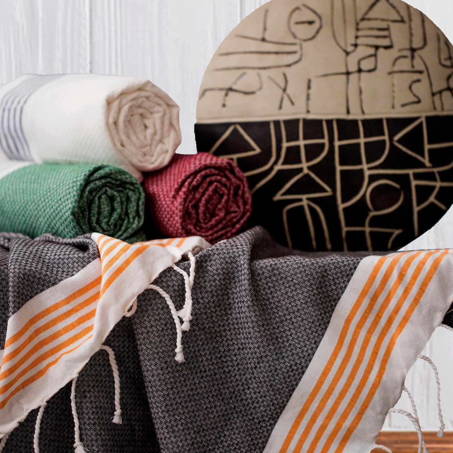 Luna Cotton Towel | Soft Flat Weave | Bath / Beach Towel | Quick-Dry & Ultra-Absorbent