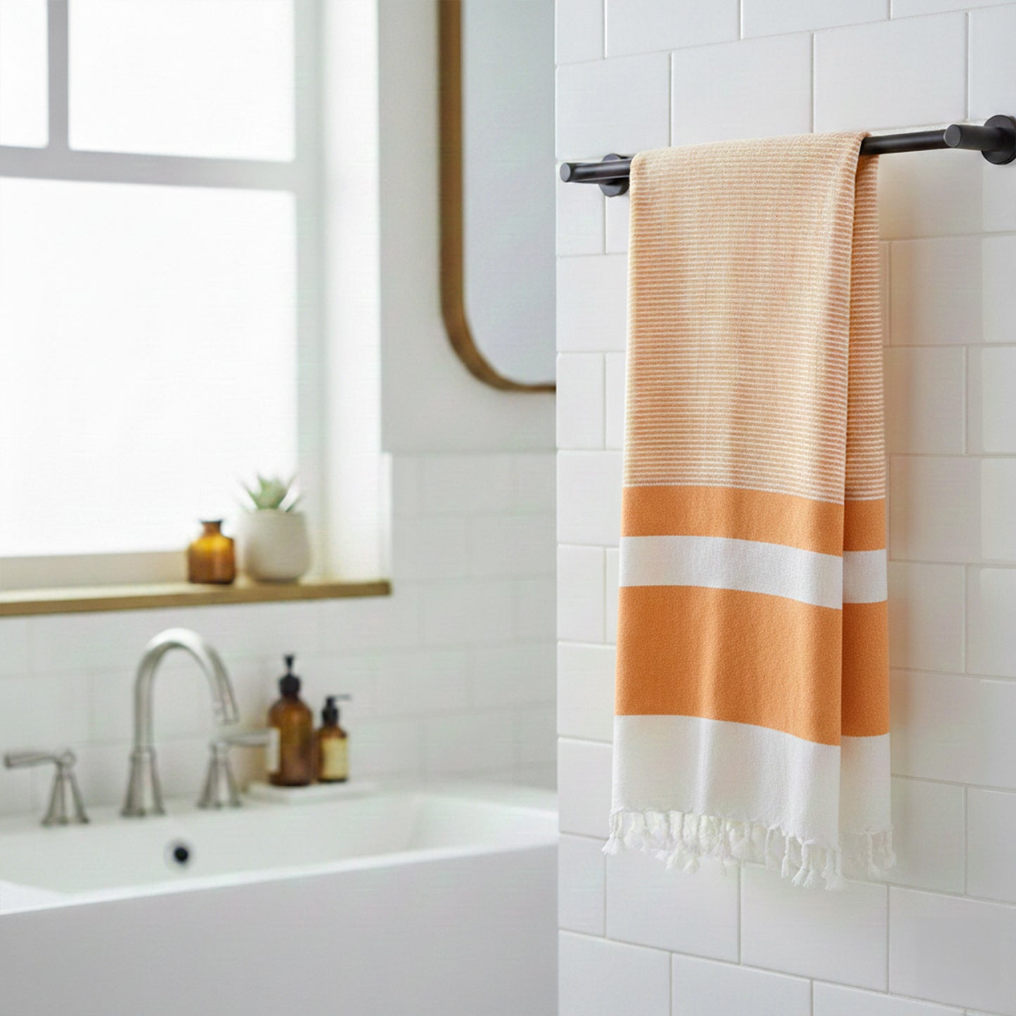 EcoLux Bamboo Towel | Ultra-Soft Satin Weave | Bath towel/ Beach Towel | Quick-Dry, Eco-Friendly & Sand-Resistant