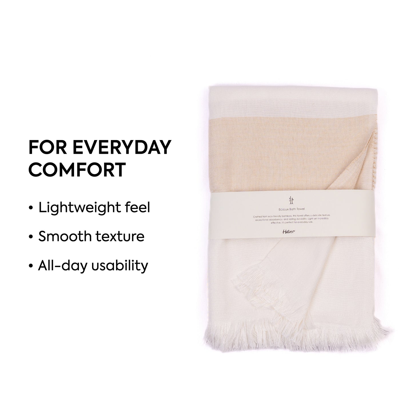 EcoLux Bamboo Towel | Ultra-Soft Satin Weave | Bath towel/ Beach Towel | Quick-Dry, Eco-Friendly & Sand-Resistant