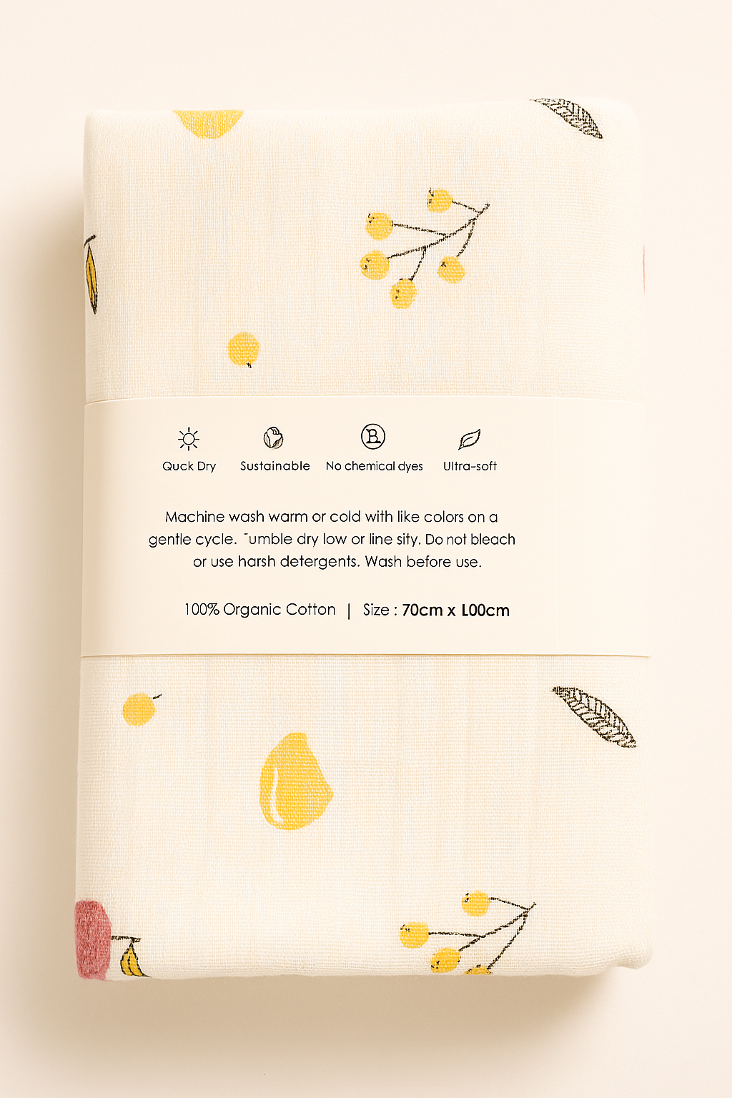 Shuddh -  Muslin Cotton Kids Bath Towel, 2 to 7 Years