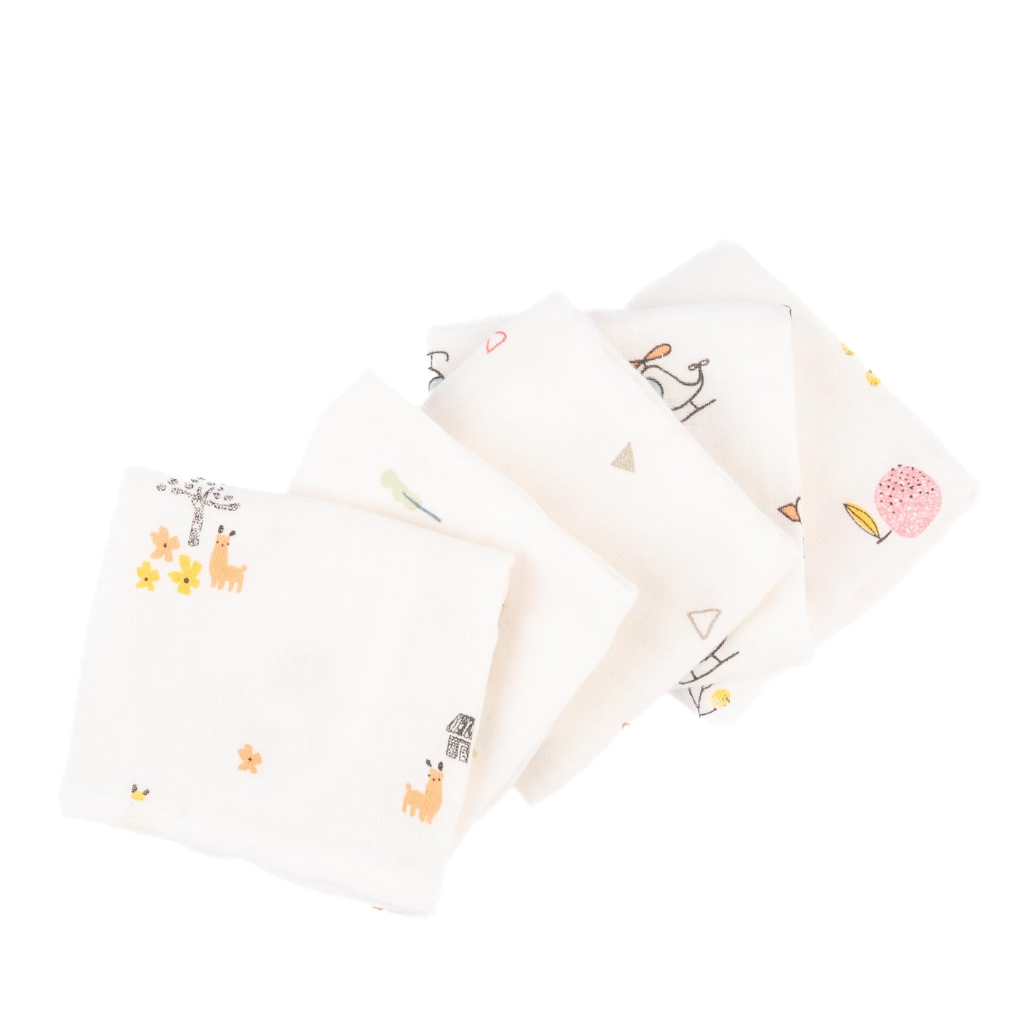 Haber Muslin Cotton Kids Bath Towel (Pack of 5) | Ultra-Soft & Quick-Dry