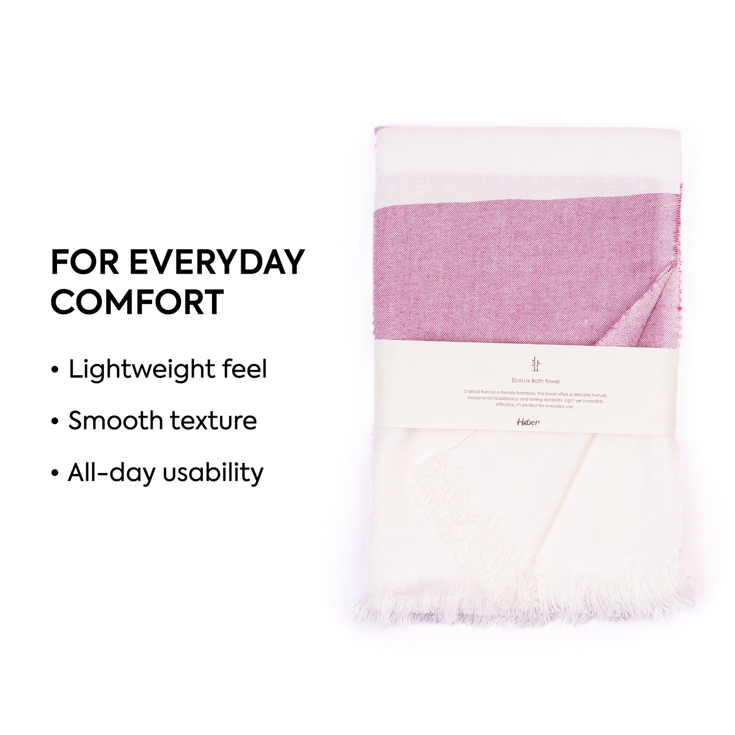 EcoLux Bamboo Towel | Ultra-Soft Satin Weave | Bath towel/ Beach Towel | Quick-Dry, Eco-Friendly & Sand-Resistant