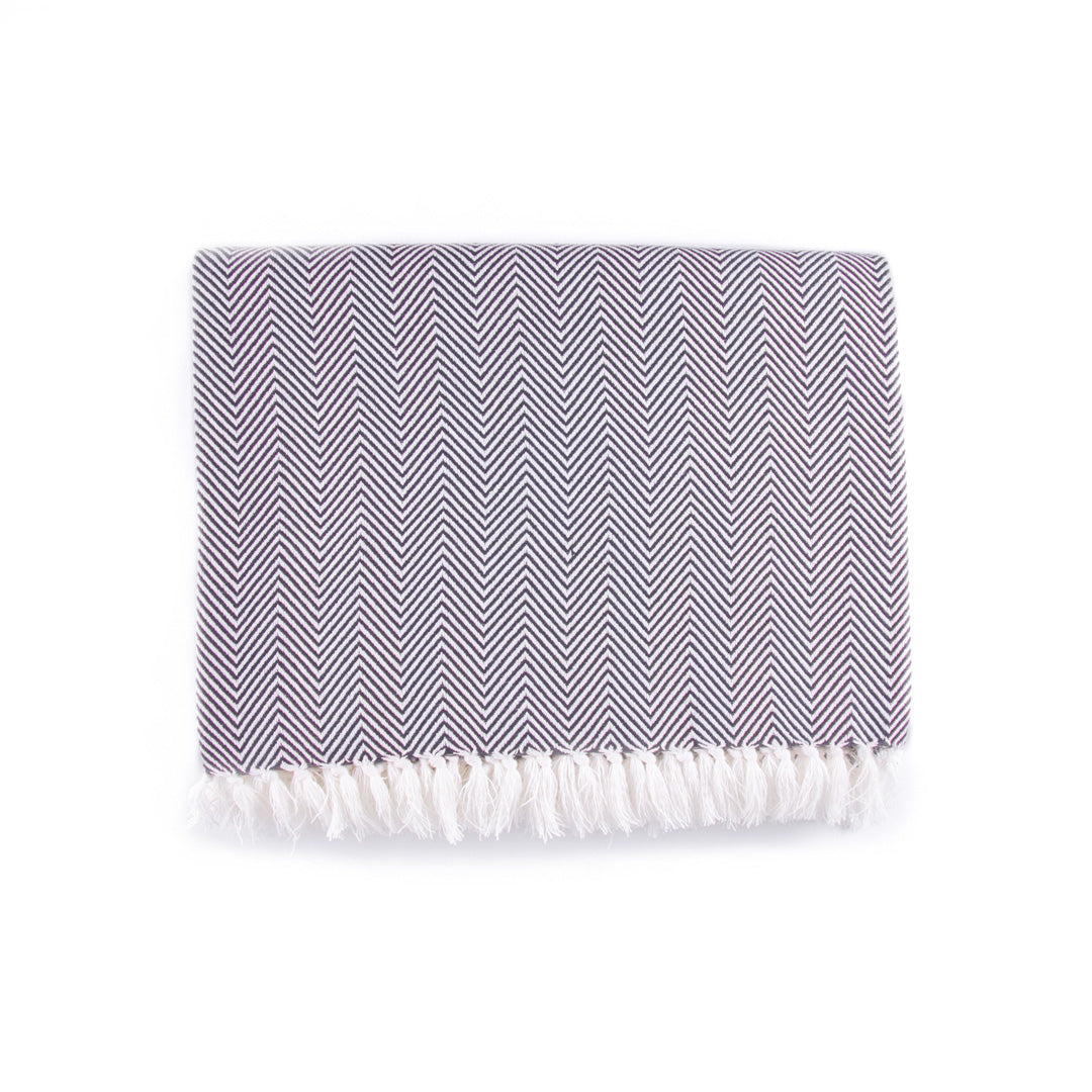 Woven Cotton Blankets - All Season - Herringbone